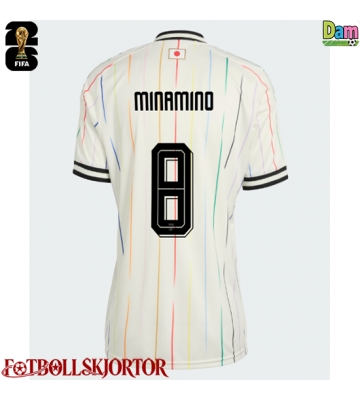 Japan Takumi Minamino #8 Bortatröja Dam VM 2026 Kortärmad